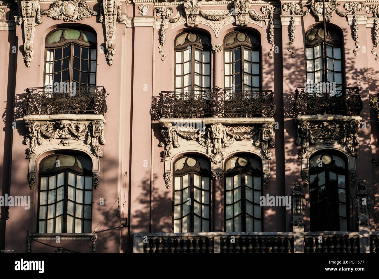 Magnifique architecture à Alemeda, Santiago, Chili Banque D'Images