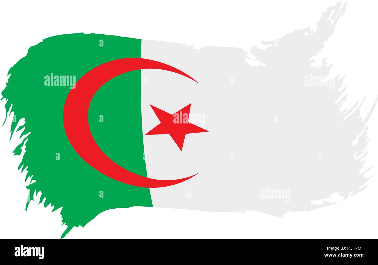 L'Algérie drapeau, vector illustration Illustration de Vecteur