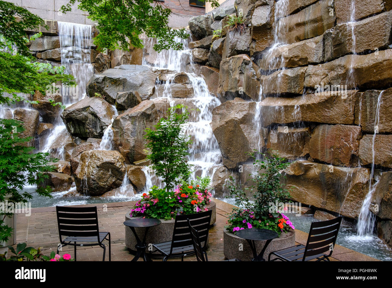 Waterfall Garden Park, Pioneer Square, Seattle, USA Banque D'Images
