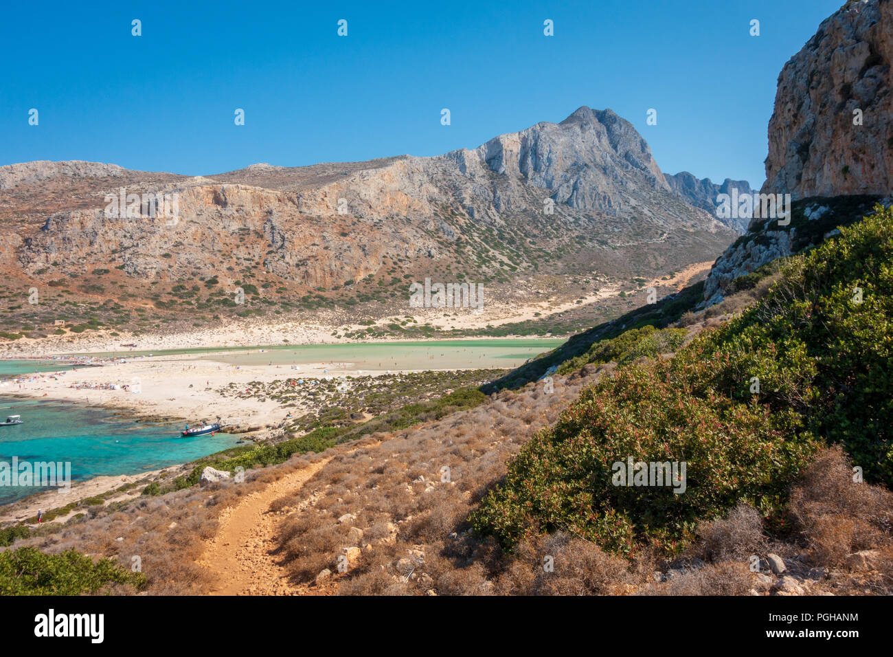 La baie de Balos, péninsule de Gramvousa, Crète de l'ouest Banque D'Images