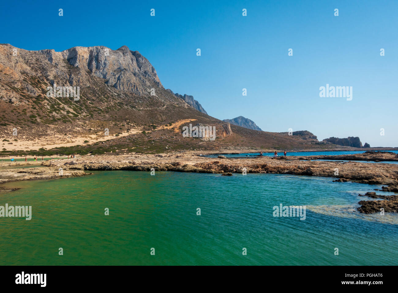 La baie de Balos, péninsule de Gramvousa, Crète de l'ouest Banque D'Images