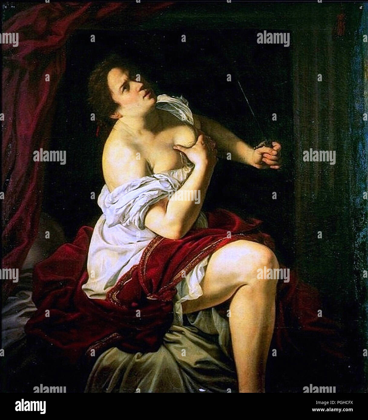 Lucrèce par Artemisia Gentileschi Banque D'Images