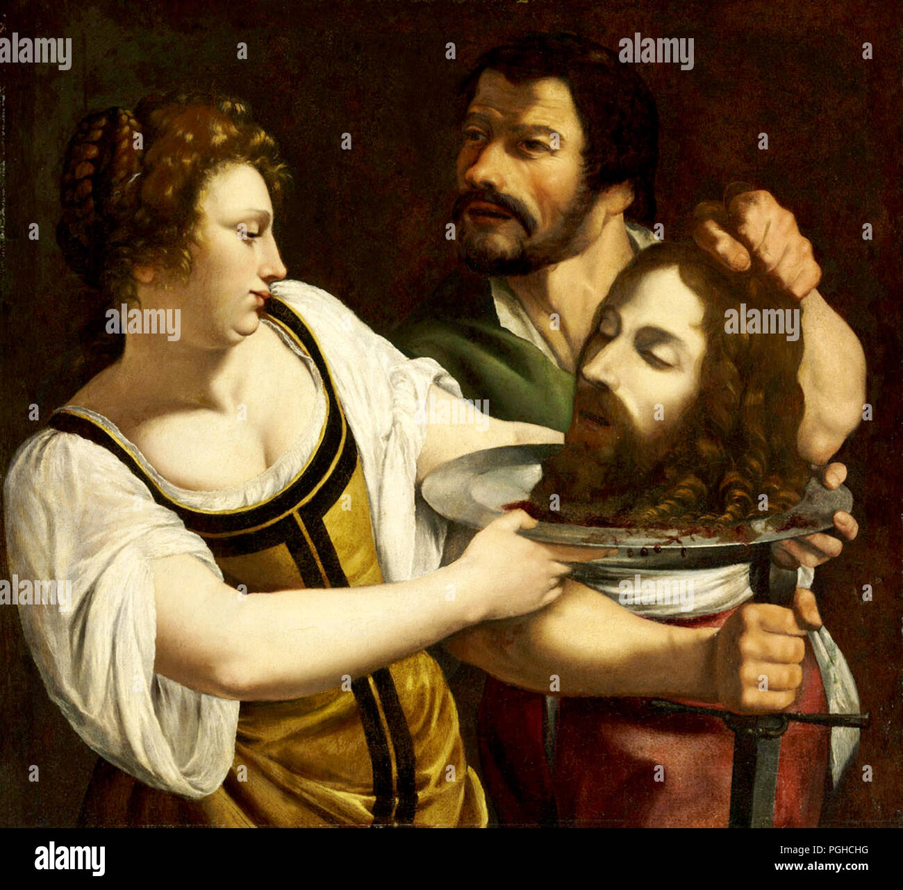 Salomé avec la tête de Saint Jean Baptiste par Artemisia Gentileschi Banque D'Images