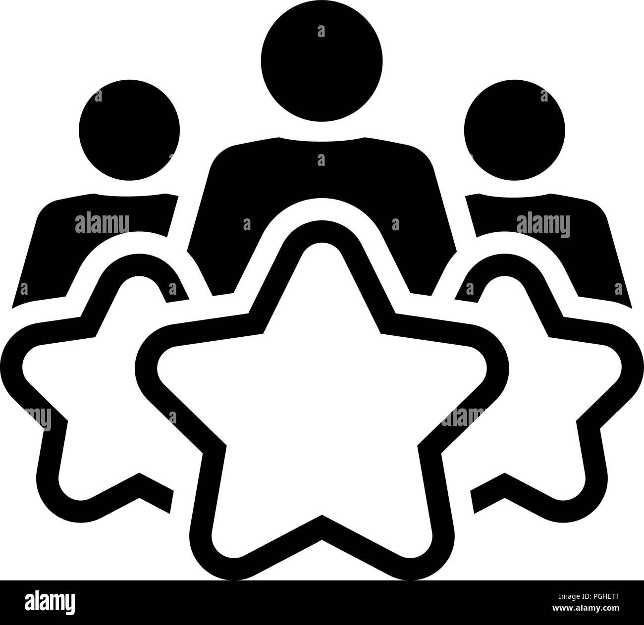 L'icône de la ligne de l'expérience client. Illustration de Vecteur