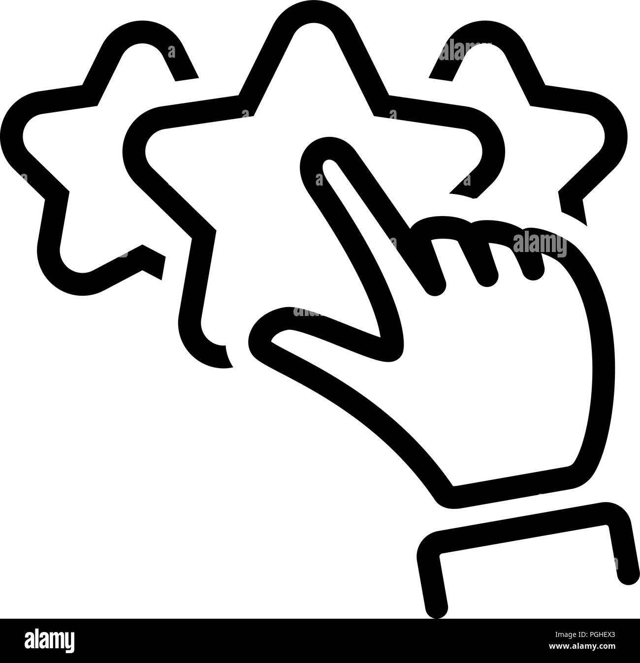 Évaluation de la clientèle icône Ligne. Illustration de Vecteur