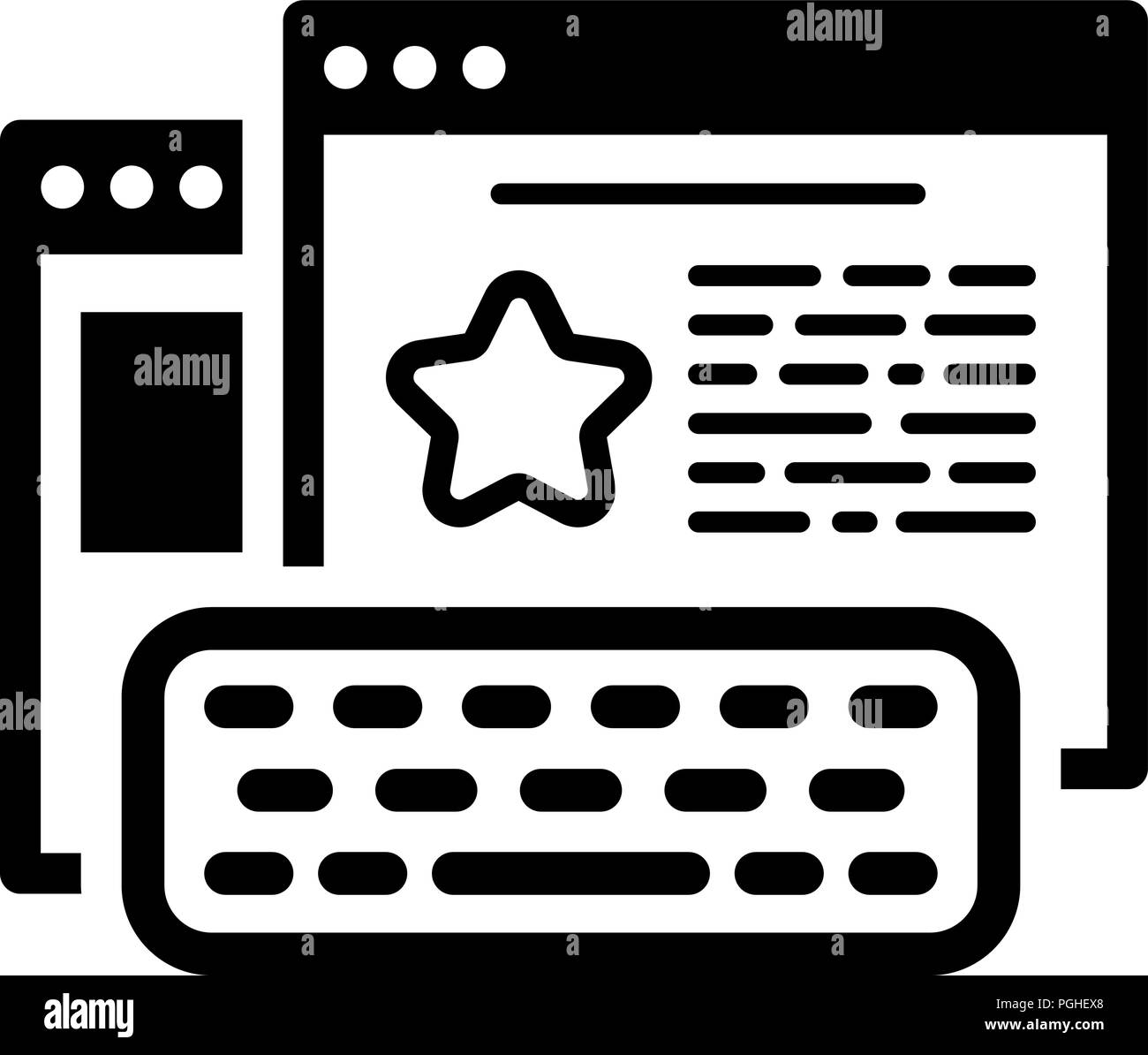 L'icône de la ligne d'examen. Illustration de Vecteur