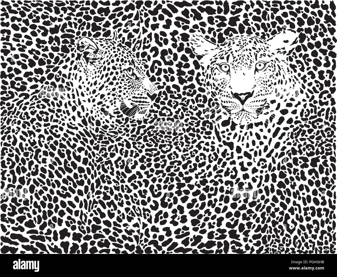 Arrière-plan de Leopard Illustration de Vecteur