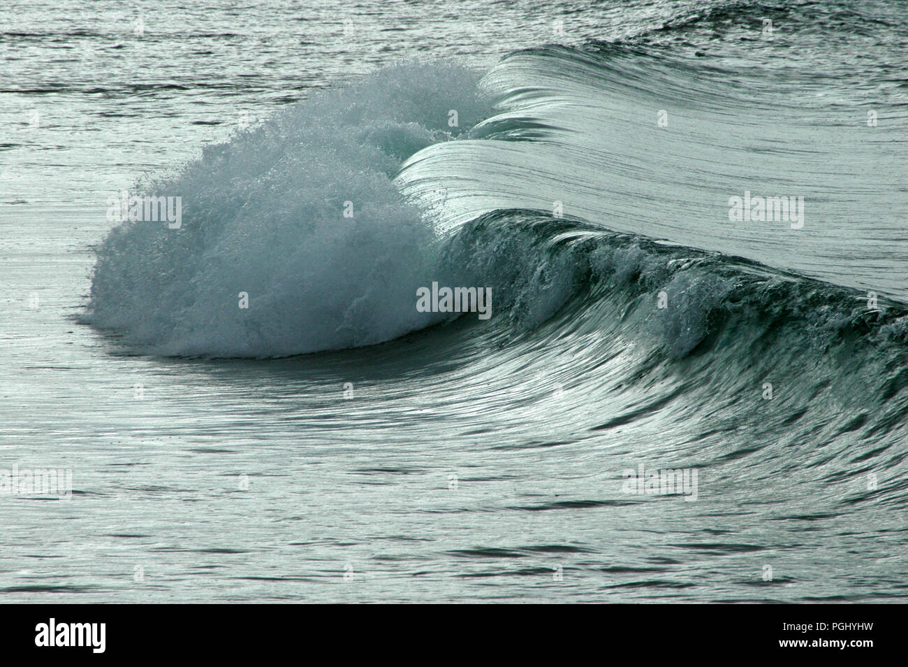 Roulement des vagues, l'Océan Indien à Silver Sands Beach, Mandurah, Western Australia Banque D'Images