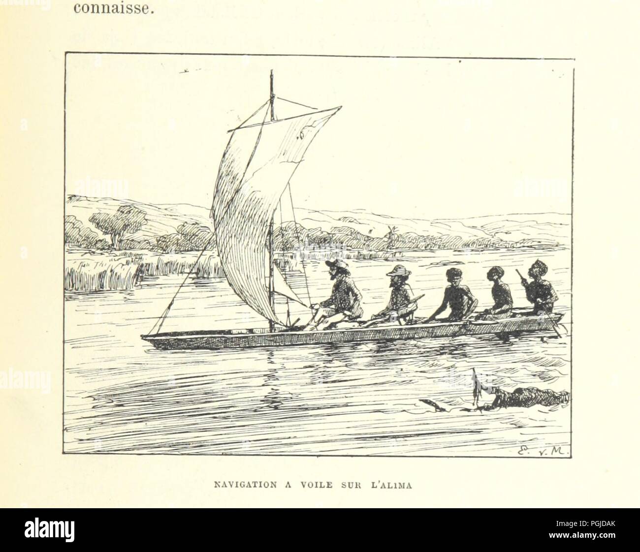Libre à partir de la page 383 de "Conférences et lettres de P. Savorgnan de Brazza sur ses trois explorations dans l'Ouest africain, de 1875 à 1886. Ouvrage illustré de deux eaux-fortes, etc. (Texte publié et c0072. Banque D'Images