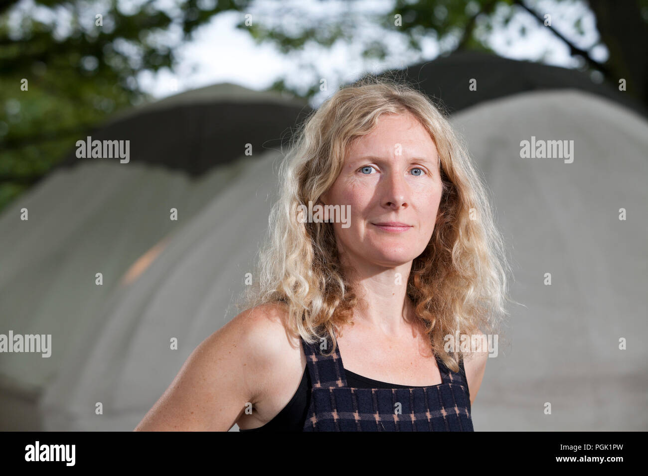 Edinburgh, Royaume-Uni. 27 août, 2018. Samantha Harvey, est un auteur anglais. Photographié à l'Edinburgh International Book Festival. Edimbourg, Ecosse. Photo par Gary Doak / Alamy Live News Banque D'Images