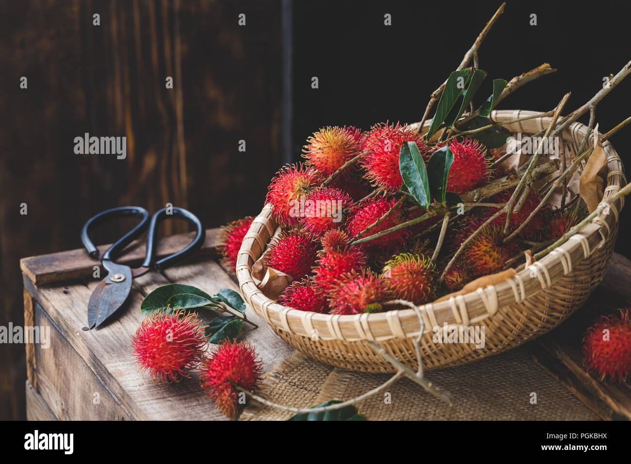 Fresh Fruits ramboutan Banque D'Images
