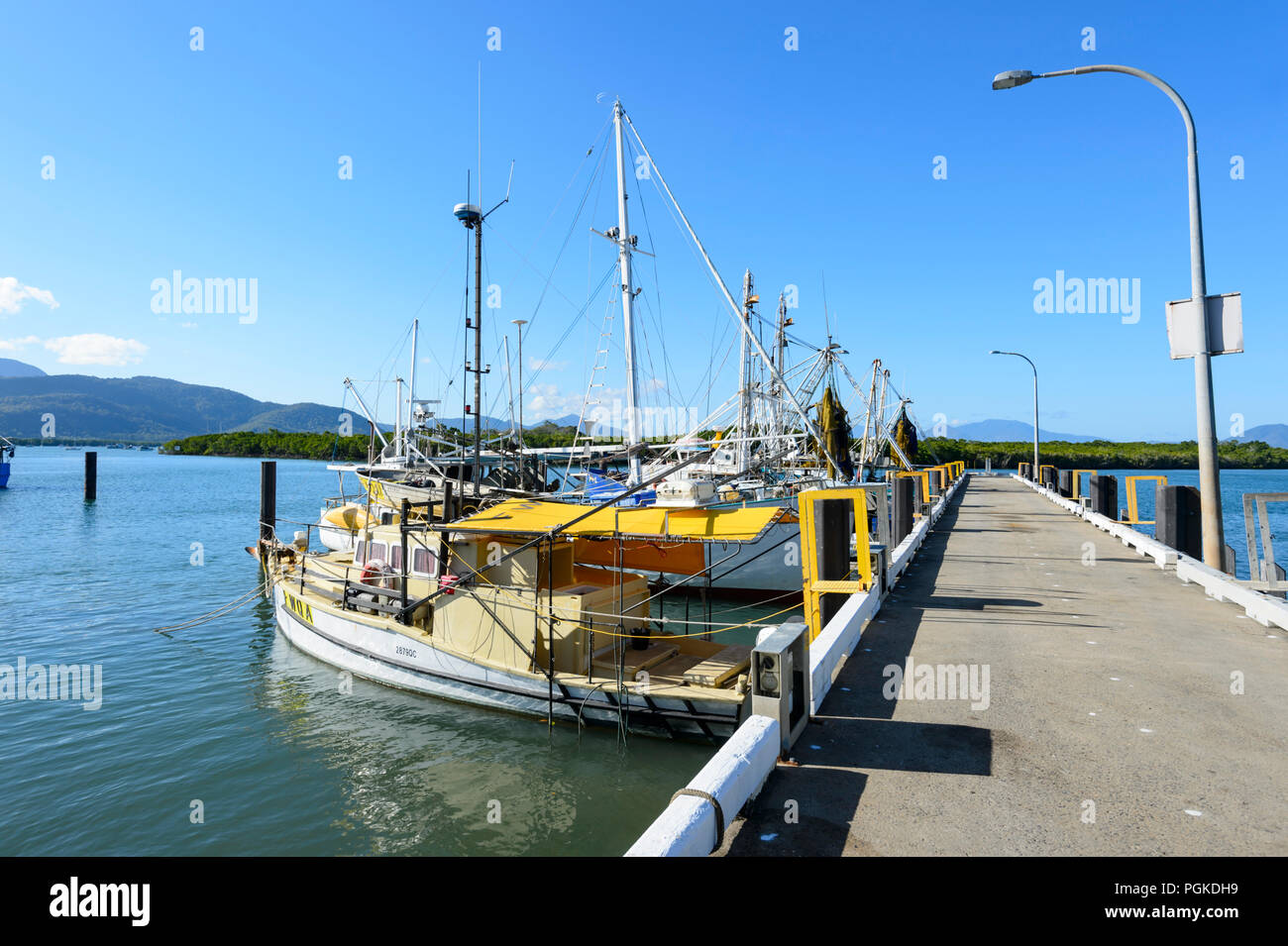 Flotte de bateaux de pêche ancrés à Portsmith, Cairns, Far North Queensland, Queensland, Australie, FNQ Banque D'Images