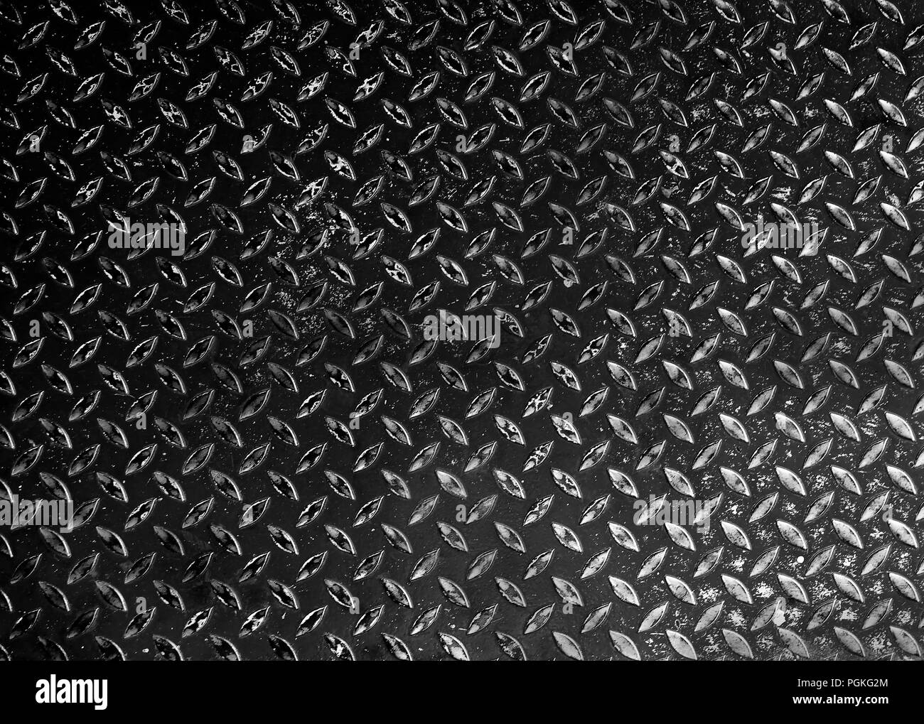 Motif de fond, texture horizontale de Black Diamond Plaque métallique avec copie espace pour texte décoré. Banque D'Images