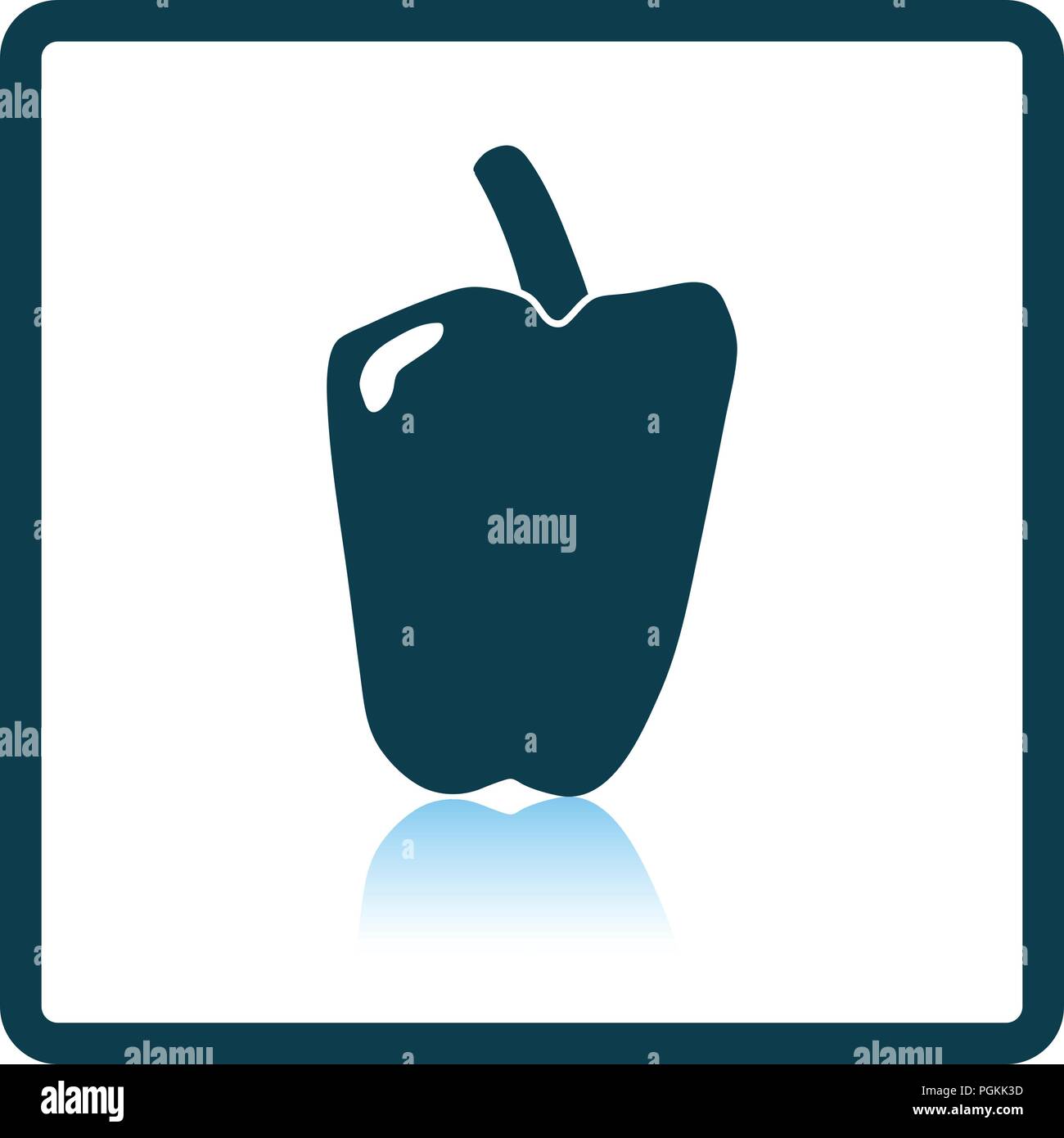 L'icône de poivre. Reflet de l'ombre. Vector illustration. Illustration de Vecteur