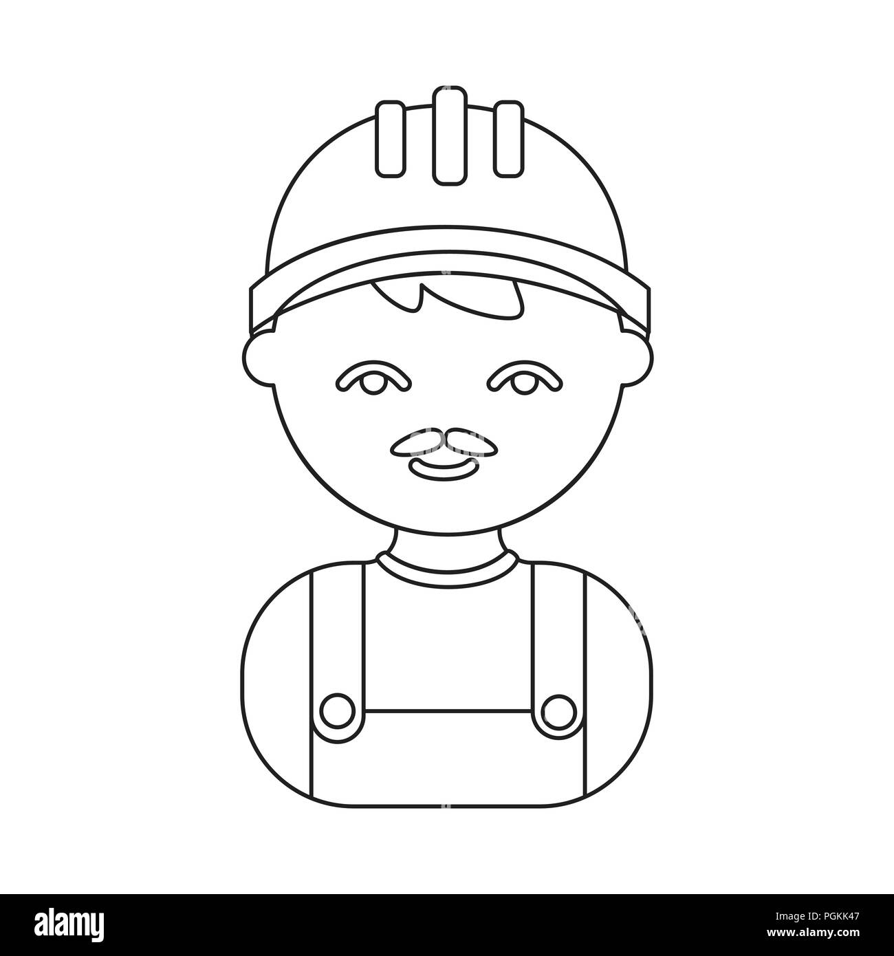 App,architecte,avatar,background,construire,builder,menuisier,caricature,couleur,personnage,concept,construction,entrepreneur,design,ingénieur,élément,face,gray,professionnels,casque, chapeau,casque,humain,icône illustration,industriel,logo,isolé,industrie,homme,mascot,object,contour,occupation profession,professionnels,profil,réparateur,sécurité,simplicité,signe,de compétences,symbole,uniforme,vecteur,web,blanc,Travail,travailleur , vecteurs vecteur workman Illustration de Vecteur