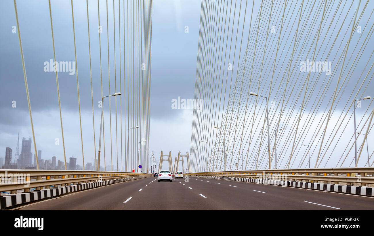 Le bandra worli pont sealink à Mumbai Banque D'Images