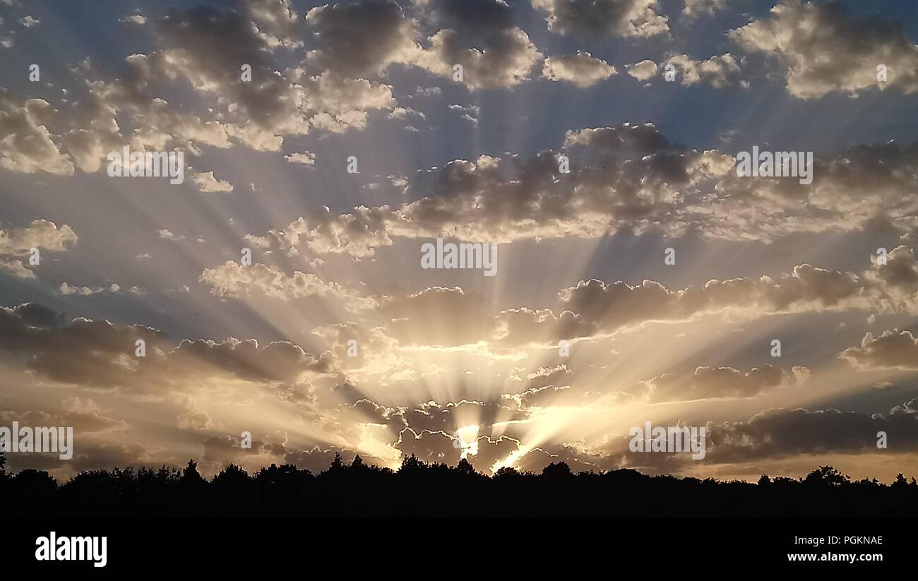 coucher de soleil spectaculaire Banque D'Images