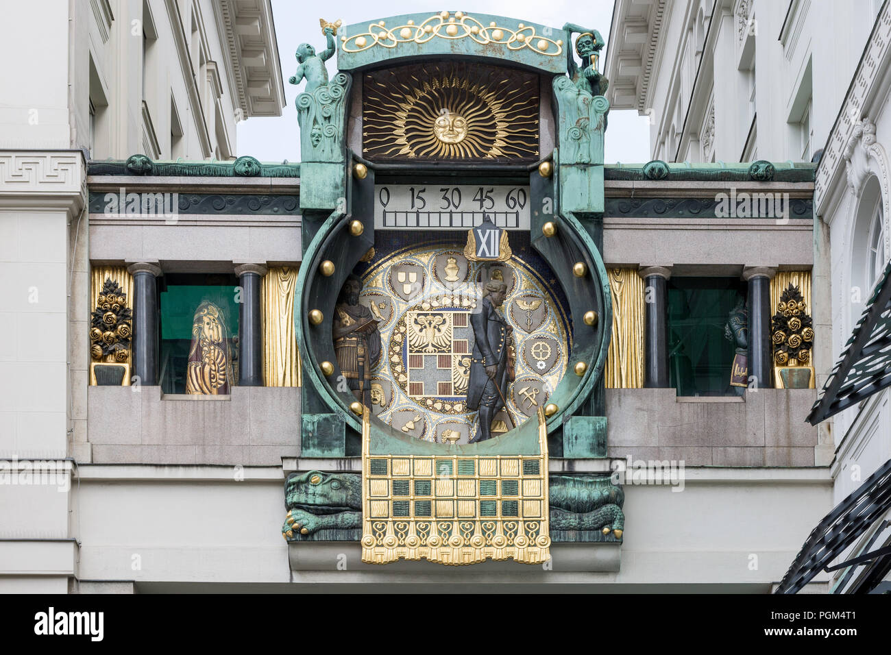 Horloge Art Nouveau à Vienne, connu anker-réveil Banque D'Images