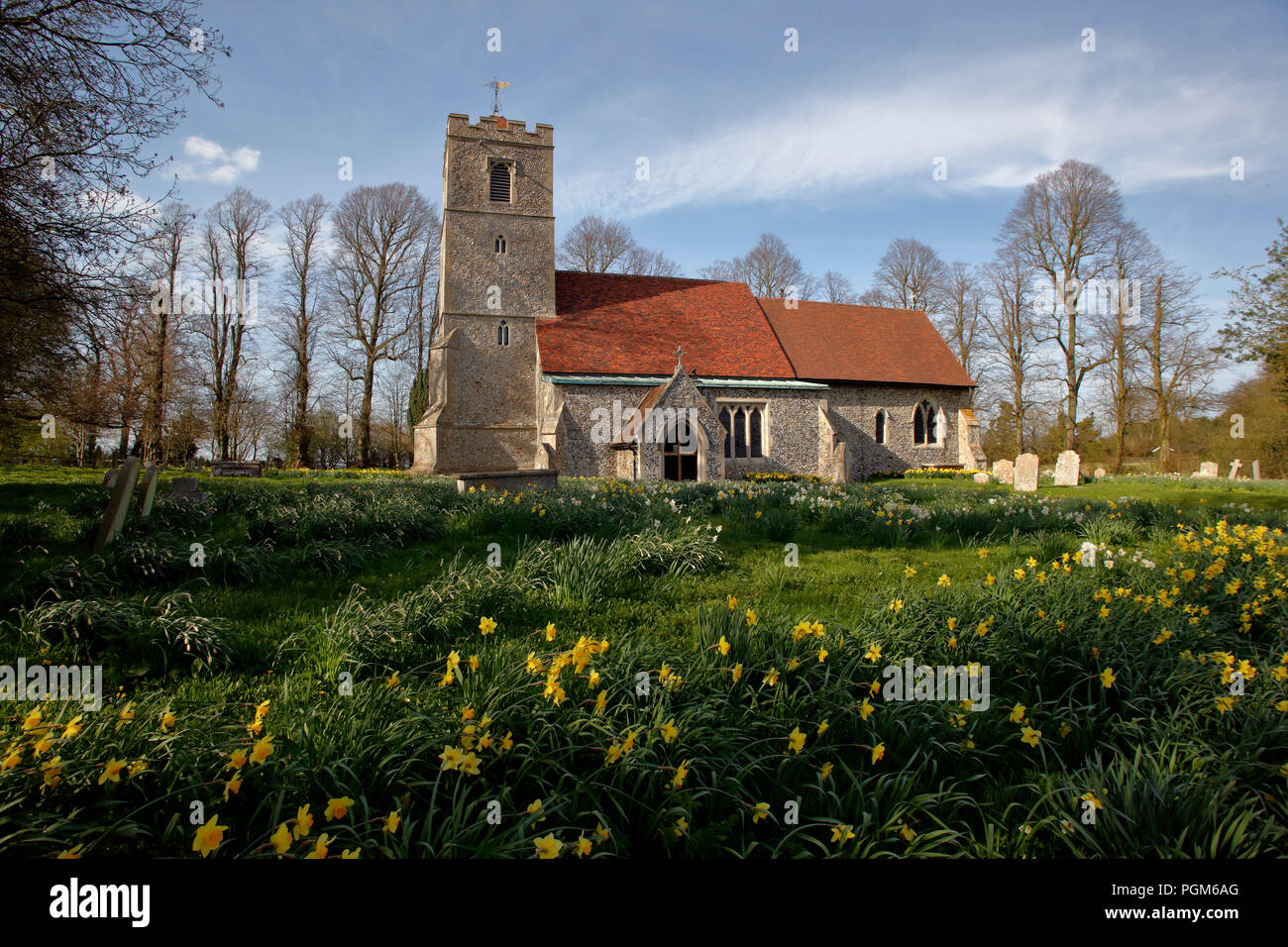 Église de Tous les Saints, un bâtiment classé dans Quendon et Rickling, Essex Banque D'Images