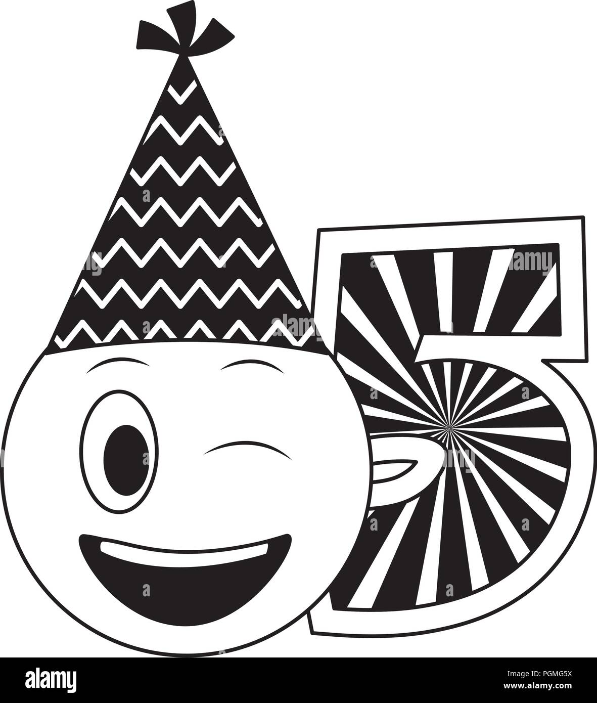 Emoticon Anniversaire Party Hat Et Decoration Numero Image Vectorielle Stock Alamy Emoticon Anniversaire Party Hat Et Decoration Numero Image Vectorielle Stock Alamy