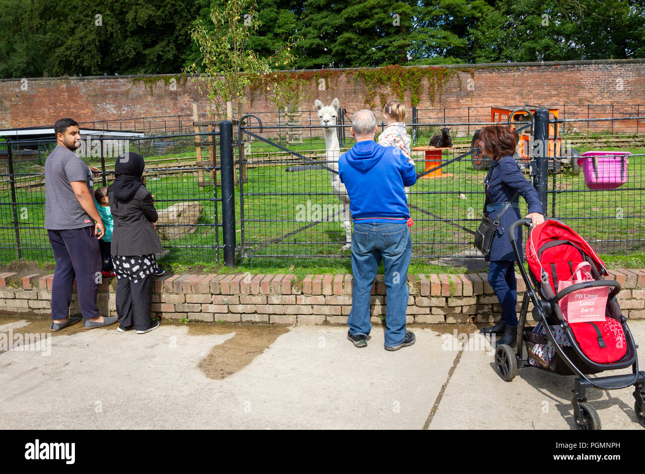 L'Équitation Centre d'animaux à Heaton Park, Prestwich, Angleterre. Banque D'Images