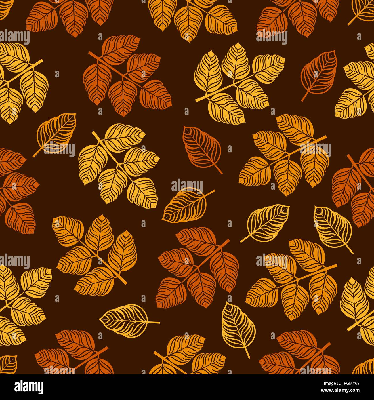 Modèle transparent avec les feuilles colorées. Vector illustration Illustration de Vecteur