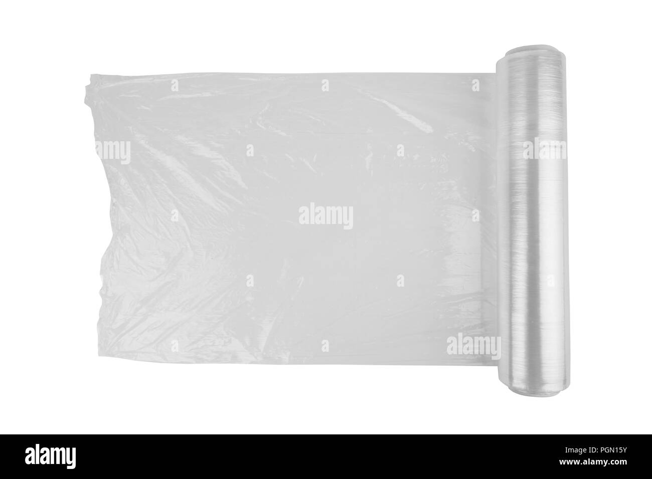 Recyclage du film plastique Banque d'images noir et blanc - Alamy