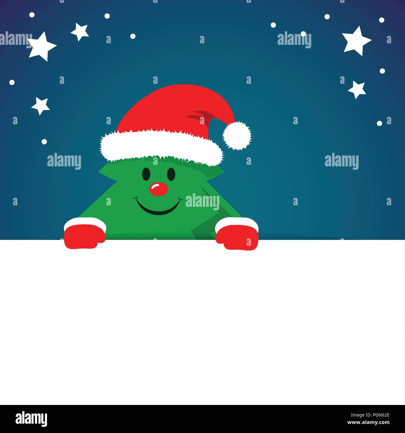 Cute ok computer arbre avec bouchon rouge fond bleu illustration vecteur EPS10 Illustration de Vecteur