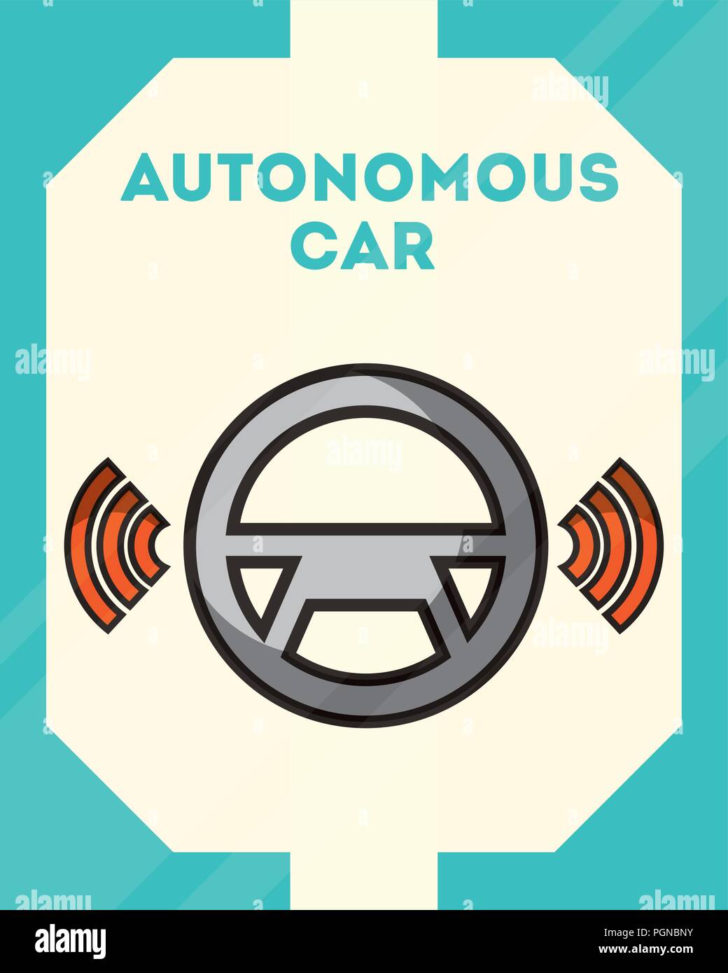 Concept de voiture autonome Illustration de Vecteur