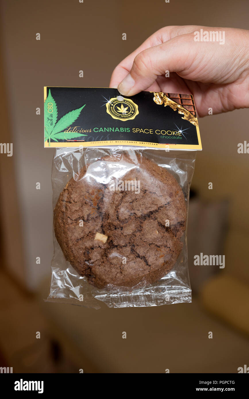 Le fameux cookies au cannabis, Prague, République tchèque. Banque D'Images