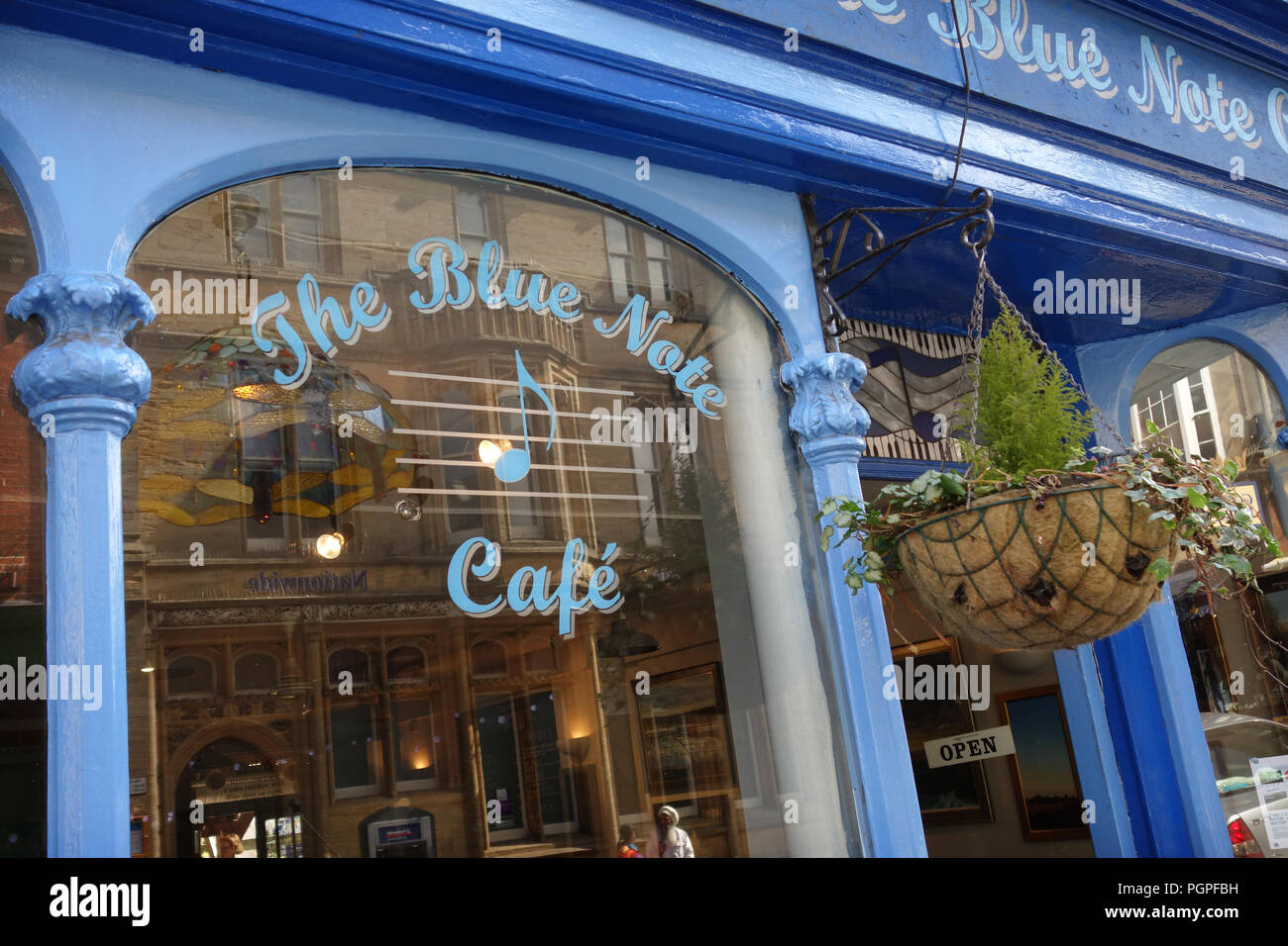 Blue note cafe, Glastonbury UK Banque D'Images Blue note cafe, Glastonbury UK Banque D'Images