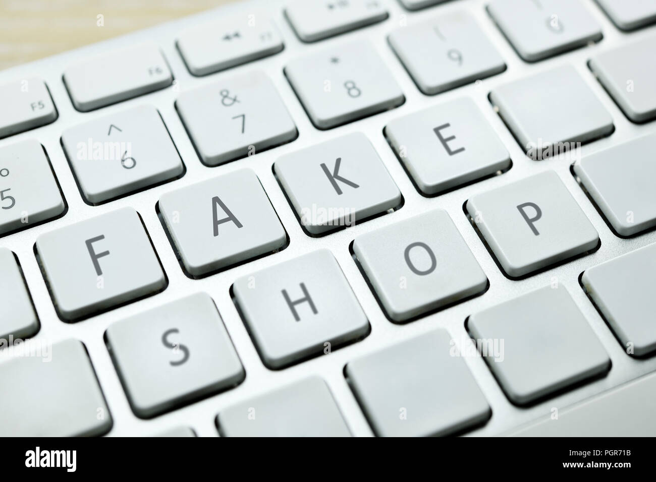 Fake shop computer keys Banque D'Images
