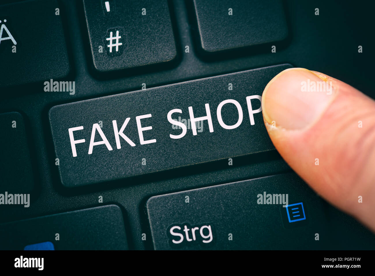 Fake shop computer key Banque D'Images