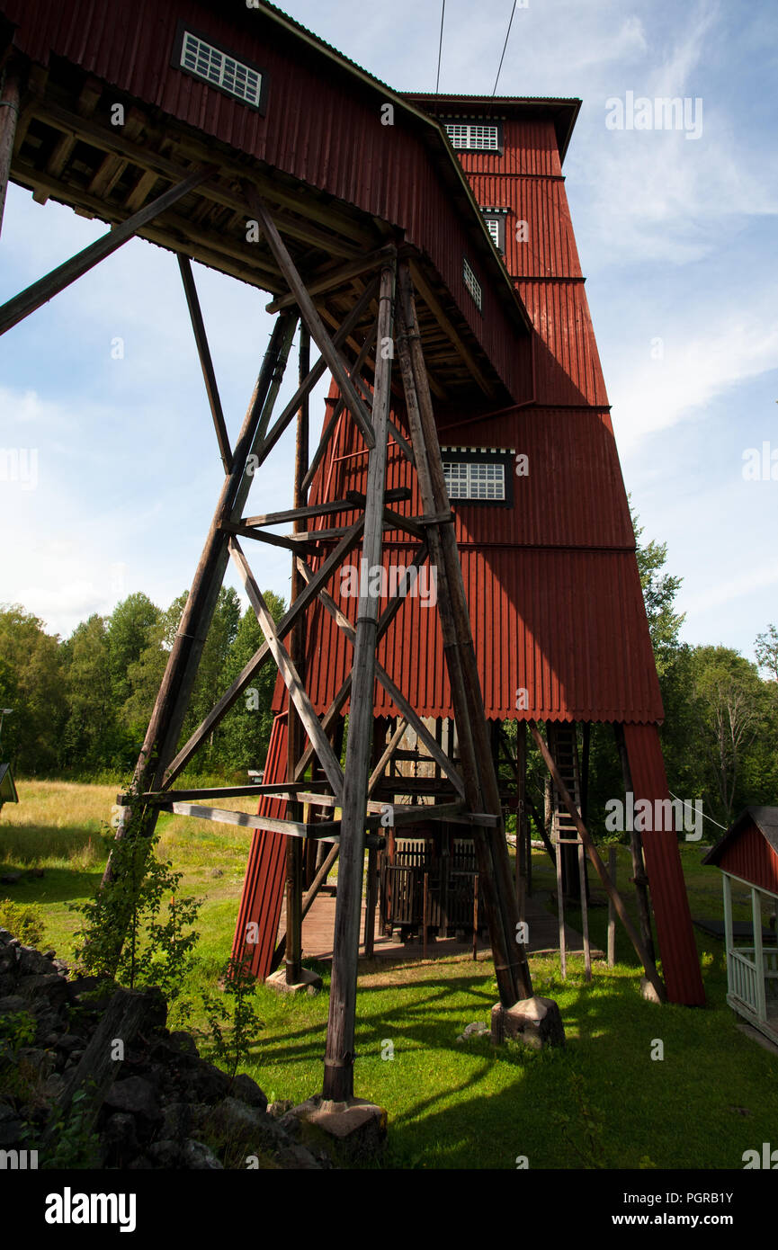 Mine abandonnée en Suède Banque D'Images