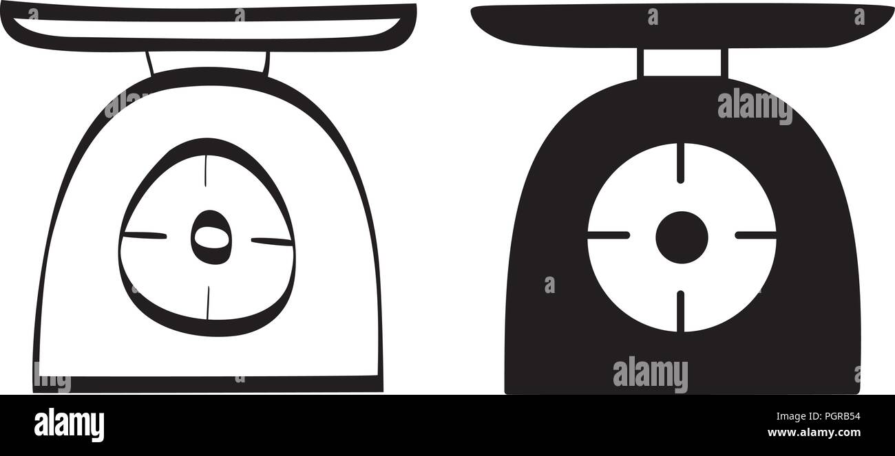 peser l'icône de la cuisine Illustration de Vecteur