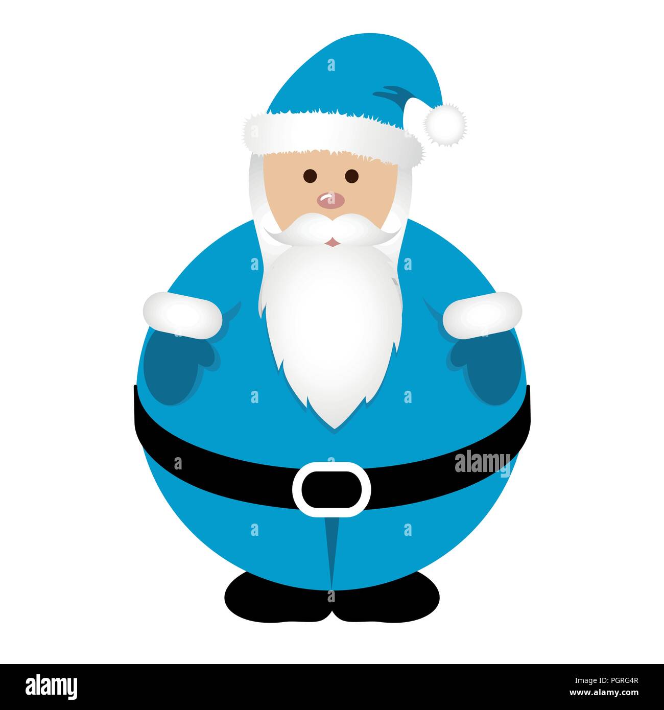 Père Noël en gras vêtements bleu EPS10 vector illustration Illustration de Vecteur