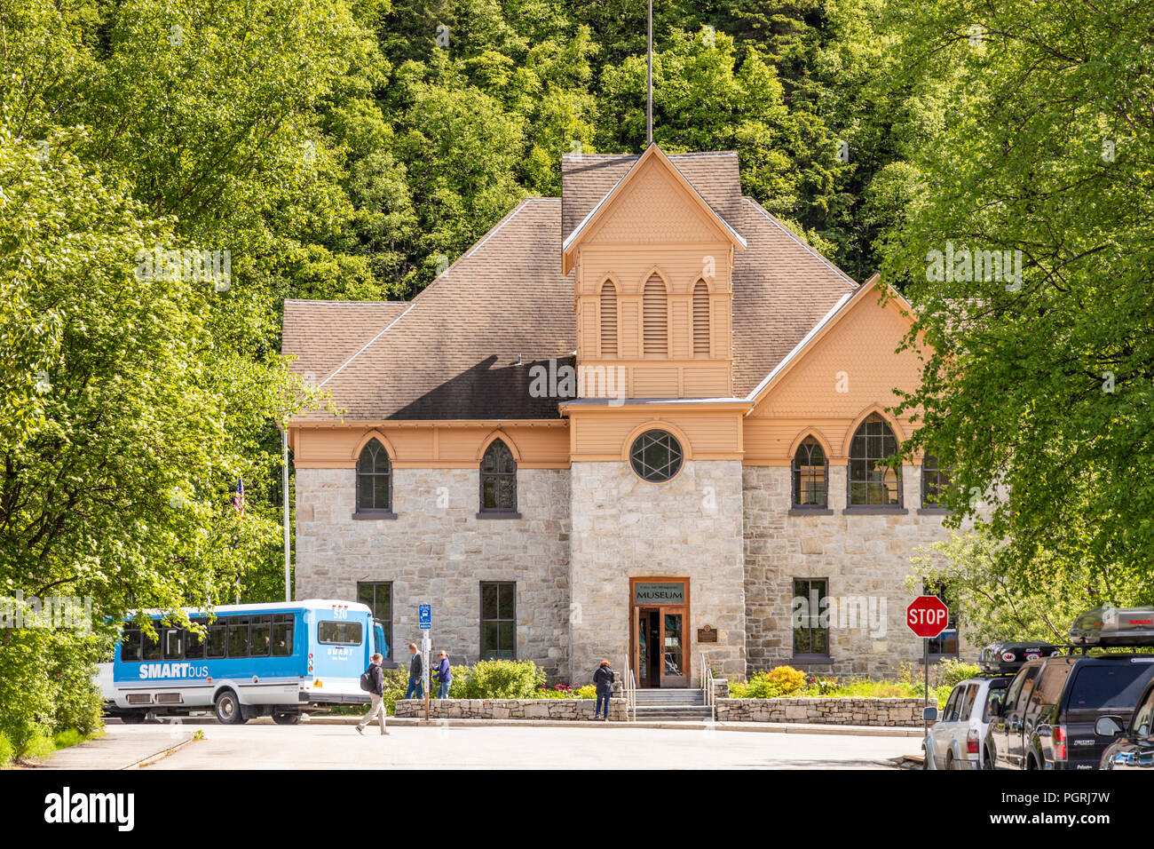 La ville de Skagway Museum de l'ancien collège McCabe bâtiment construit en 1899 à Skagway, Alaska USA Banque D'Images