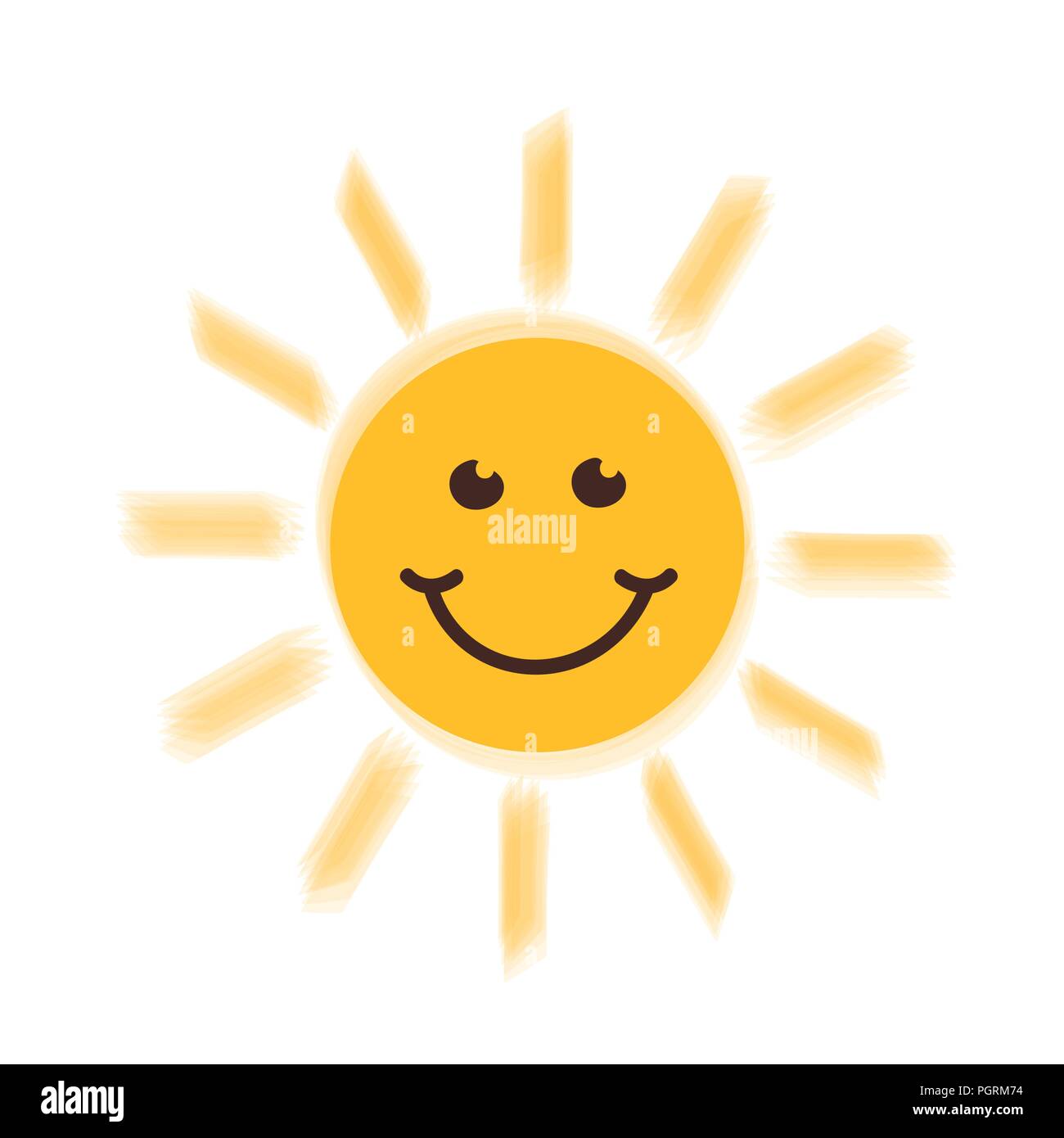 Happy smiling face soleil jaune illustration vecteur EPS10 Illustration de Vecteur