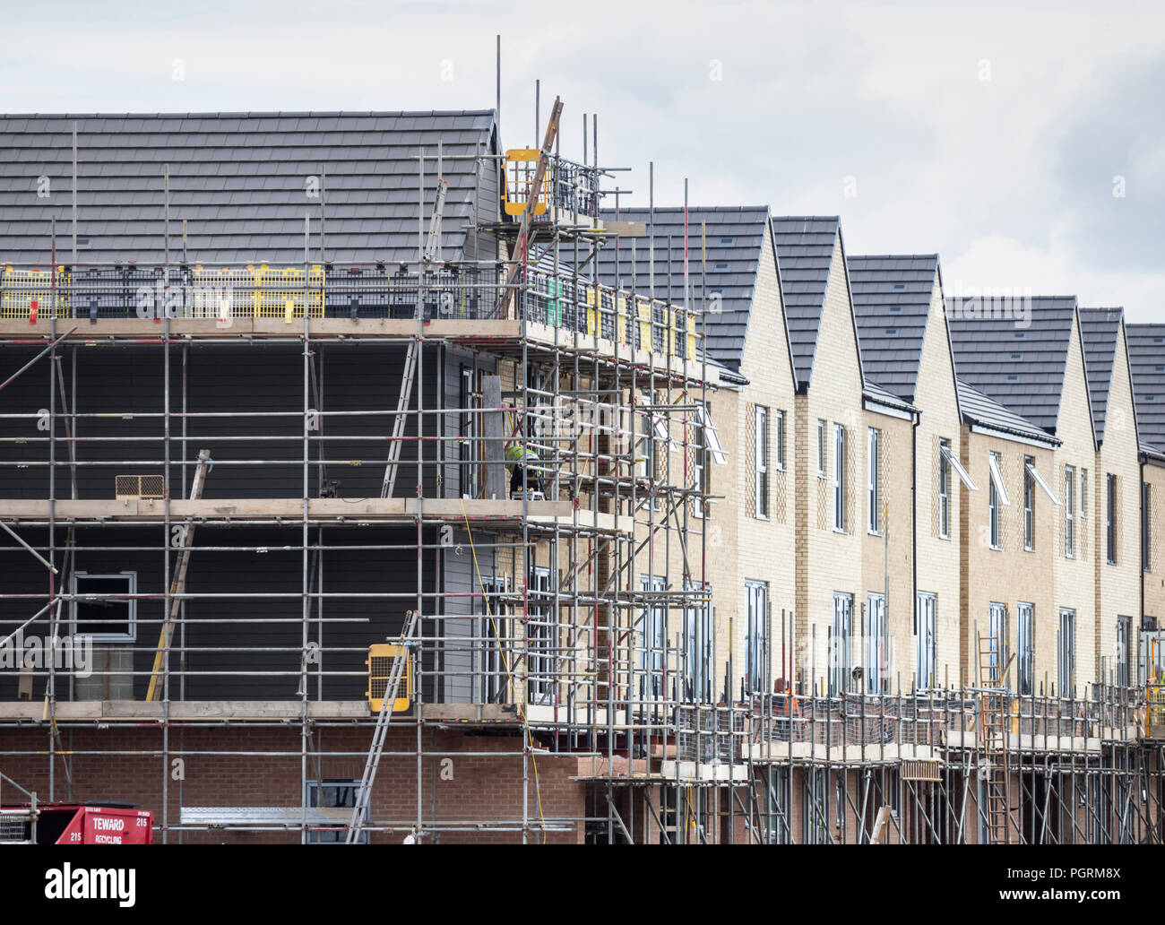 Nouveaux logements par l'évolution de Muse dominant la rivière Tees près du pont de l'infini. Stockton on Tees, près de Middlesbrough, Angleterre du Nord-Est. UK Banque D'Images