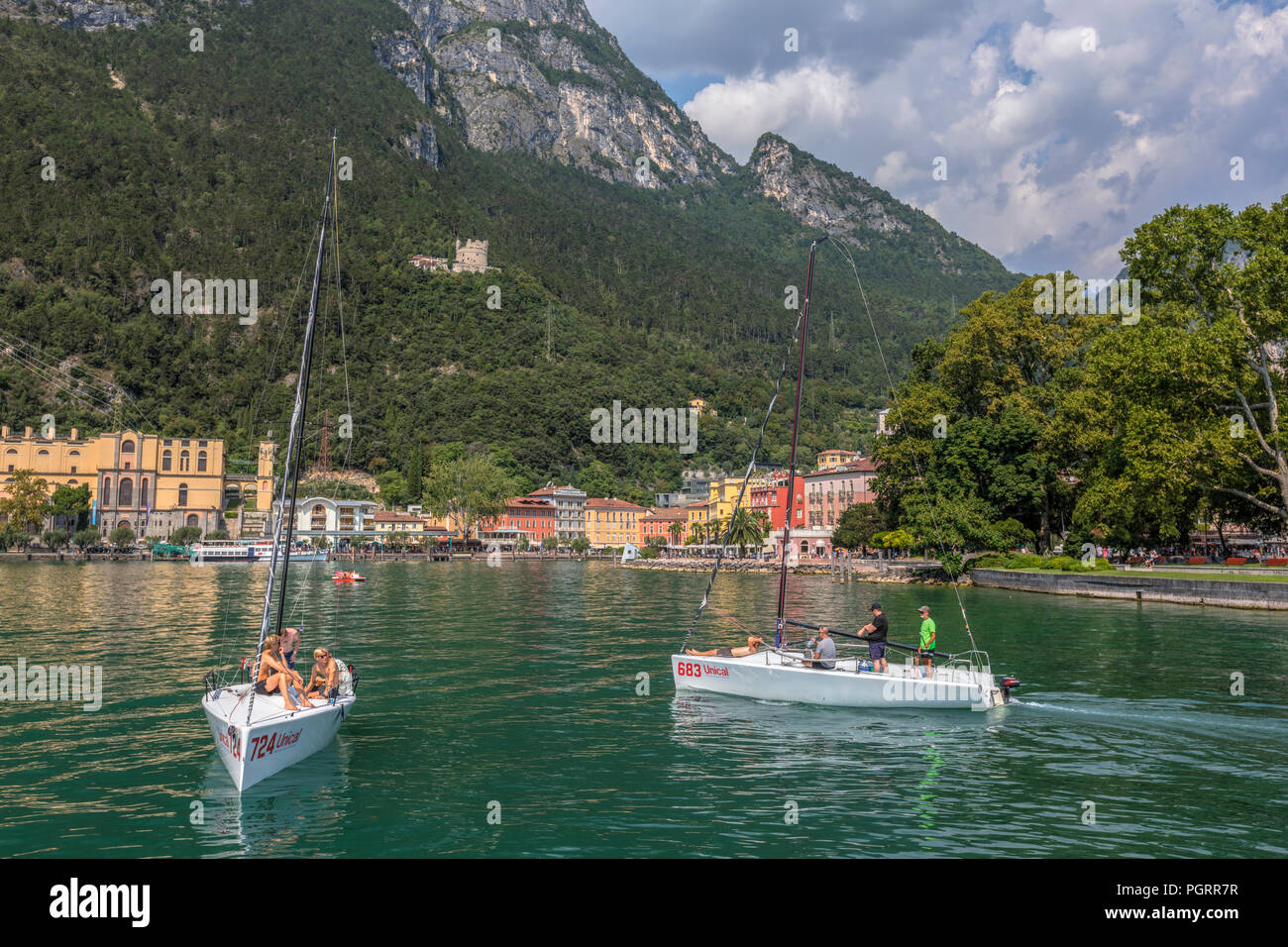 Riva del Garda, Lac de Garde, le Trentin, Italie, Europe Banque D'Images