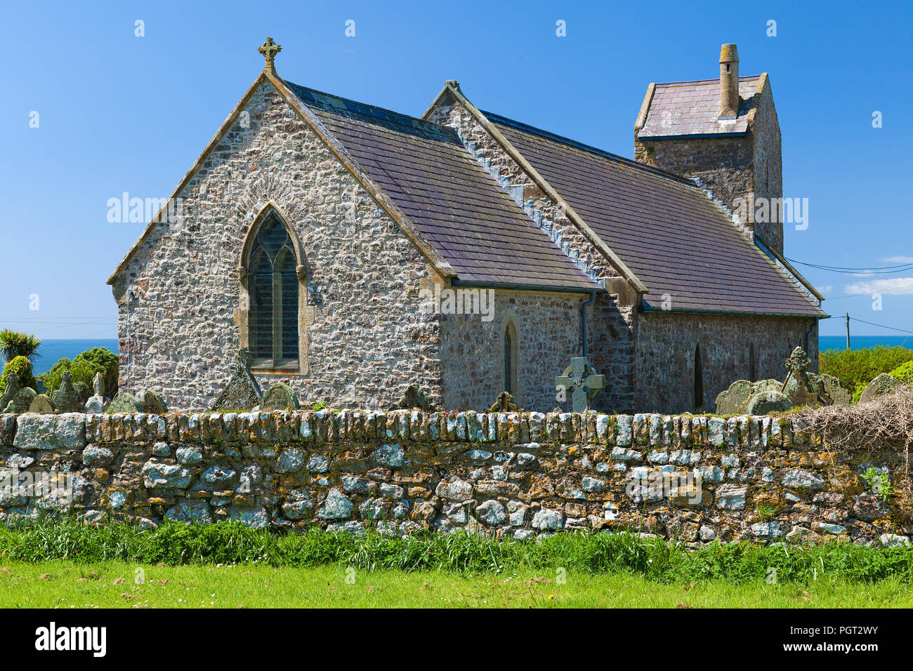 Église St Marys, Rhossili Bay, Gower, Pays de Galles, Royaume-Uni Banque D'Images