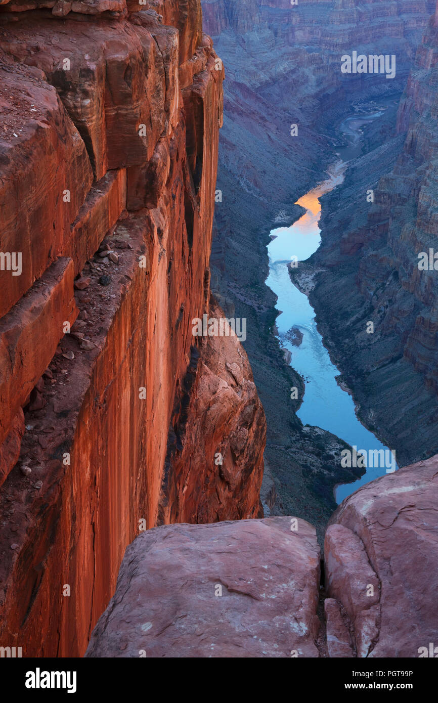 Colorado river de Toroweap surplombent, Grand Canyon NP Banque D'Images