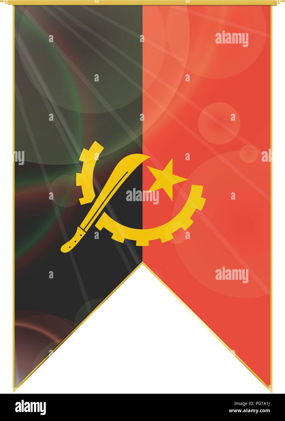 Ruban vertical de luxe drapeau national encadré en or Illustration de Vecteur