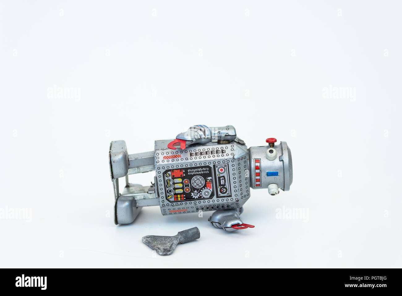 Robot avec clé Banque D'Images