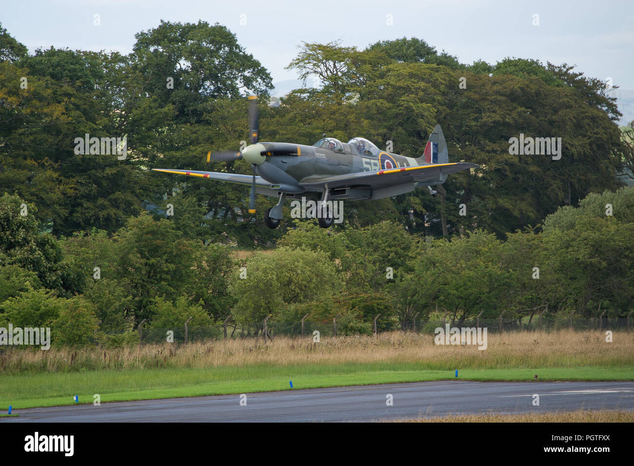 Vols spéciaux à l'aéroport de Cumbernauld Spitfire, Cumbernauld, ÉCOSSE - 23 août 2018 Banque D'Images