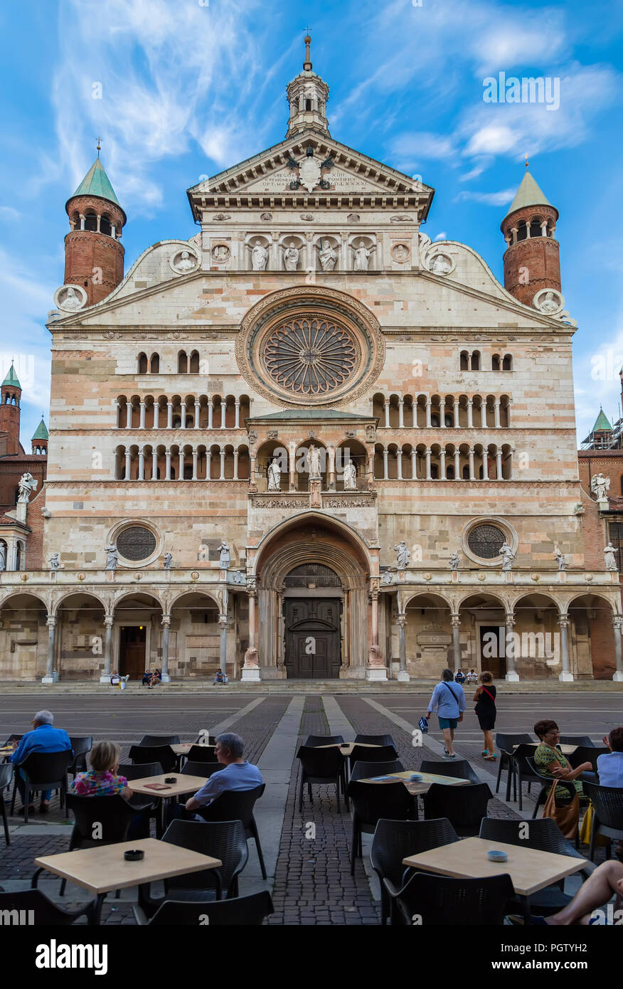 KREMONA, ITALIE - 02 septembre 2015 : Cremona Cathédrale de l'Assomption de Notre-Dame, de l'Italie Banque D'Images