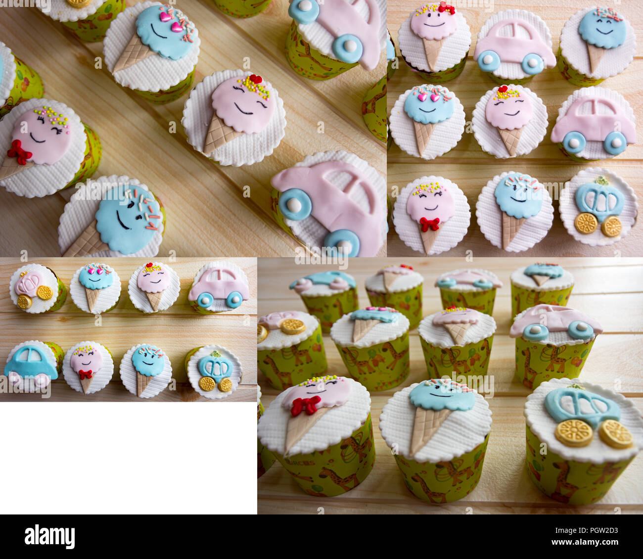 Des gâteaux, des idées pour utiliser la publicité, design, marketing... qu'adorable et Banque D'Images