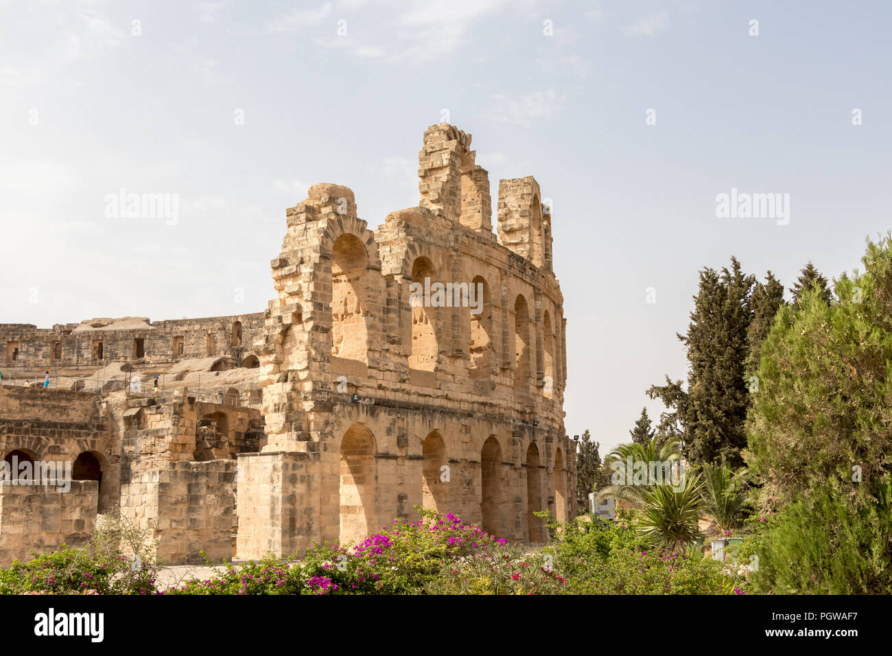 L'Amphithéâtre Romain d'El Jem est l'un des meilleurs au monde dans la préservation, la Tunisie Banque D'Images