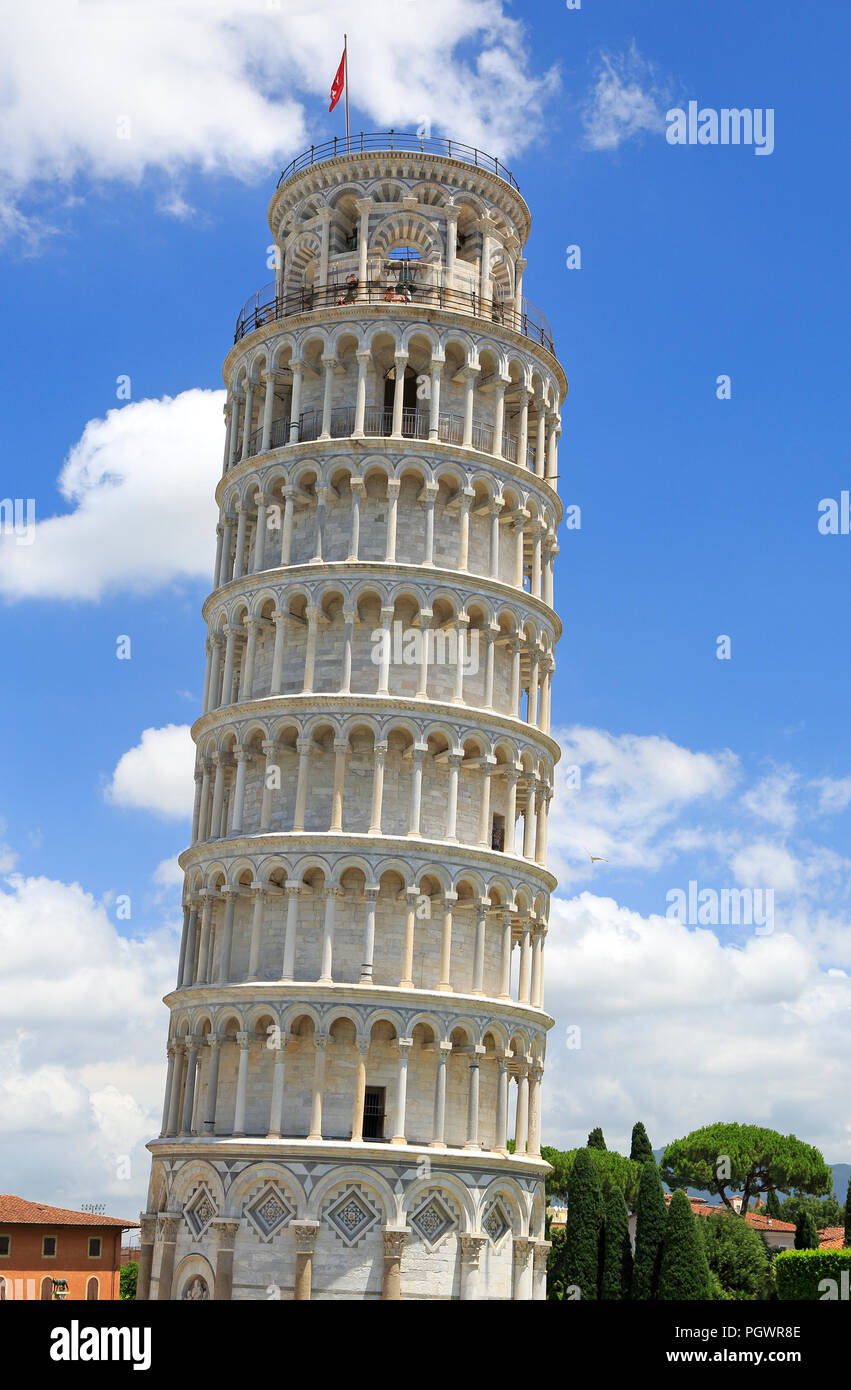 La Tour Penchée de Pise, Toscane, Italie Banque D'Images