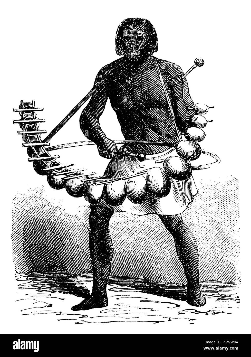 Joueur de marimba, 1868 Banque D'Images